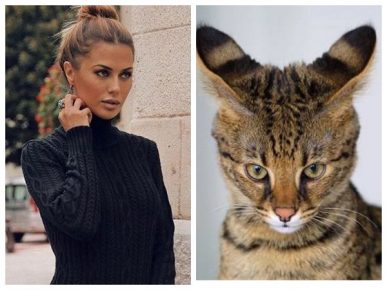 Victoria Bonya und die Katze